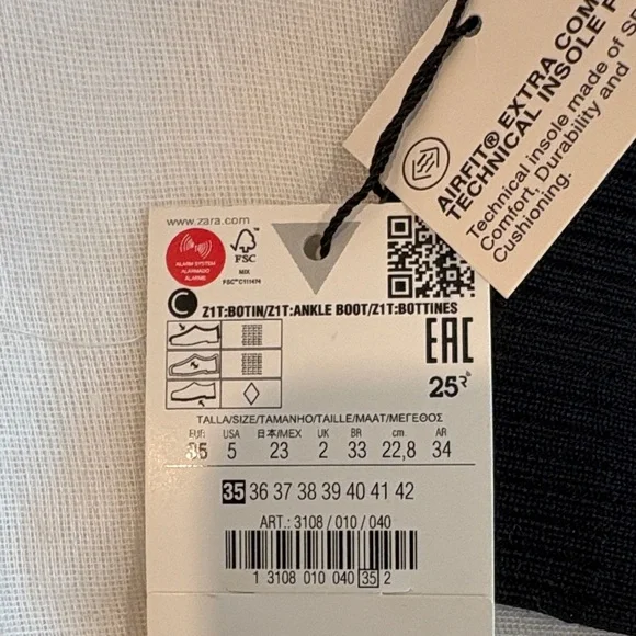 Zara Women's Black Heeled Boots- BRAND NEW - Picture 5 of 6